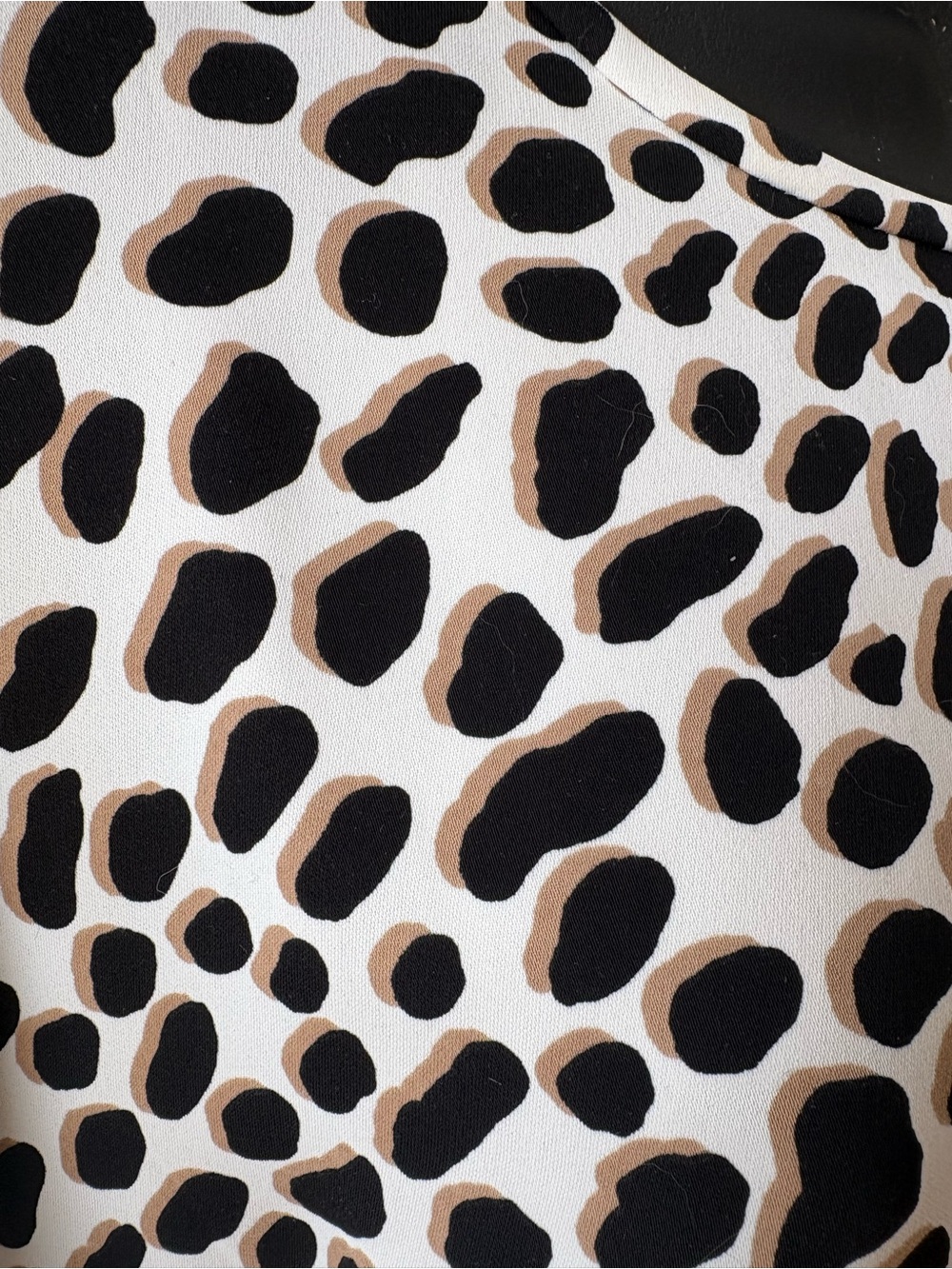 Ann Taylor Beige Black Dress lined wedding Animal print Lux Sz 12p Mobwife - Picture 6 of 8